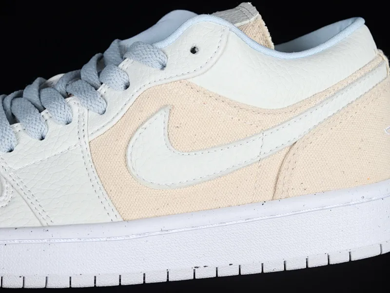 All categories Air Jordan Jordan series basketball shoes Air Jordan 1 Low Z version Air Jordan 1 Low "Canvas" AJ1 Joe 1 meter white canvas stitching low-top basketball shoes DQ4151-500